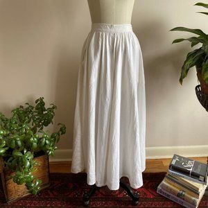Carolina Herrera White Linen Maxi Skirt